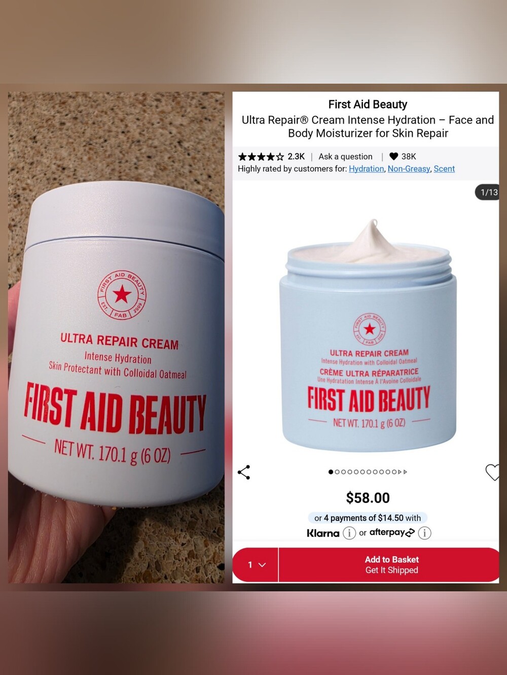 First Aid Beauty Ultra Repair Cream
